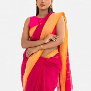 Pink Cotton Saree